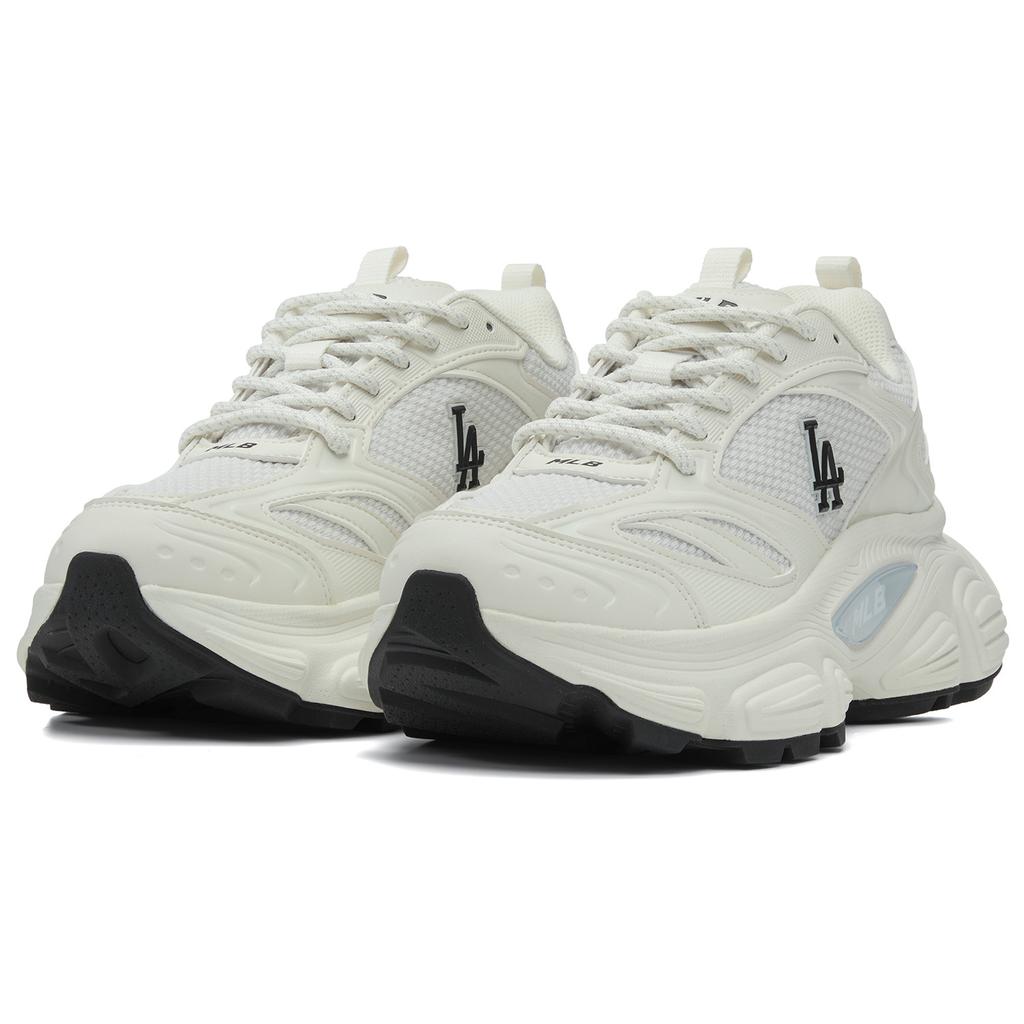 New MLB Los Angeles Dodgers Cushioning Height Increasing Lightweight Breathable Low Top Chunky Sneakers Unisex Ecru 3ASHW055N-07WHS