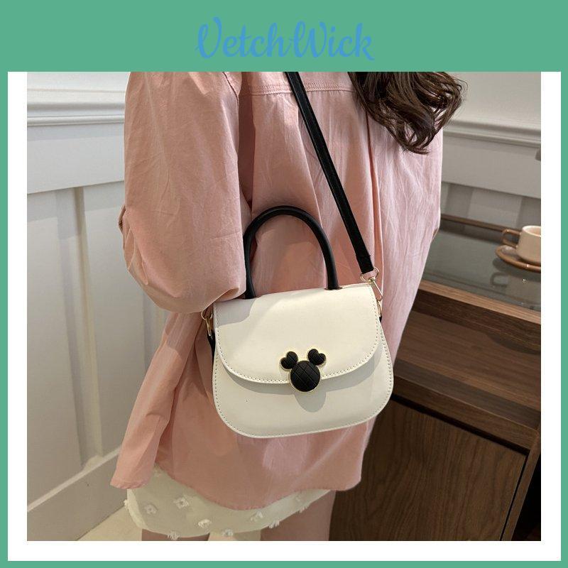Stylish Street Trend Pu Saddle Bag For Women With Chic Color Contrast Design