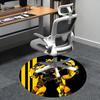 Transformer Bumblebee,Yellow Bee Robot Chair Mat Round Rug Office Carpet, Non Slip, Suitable for Living Rooms, Bedrooms Decor.1205012a
