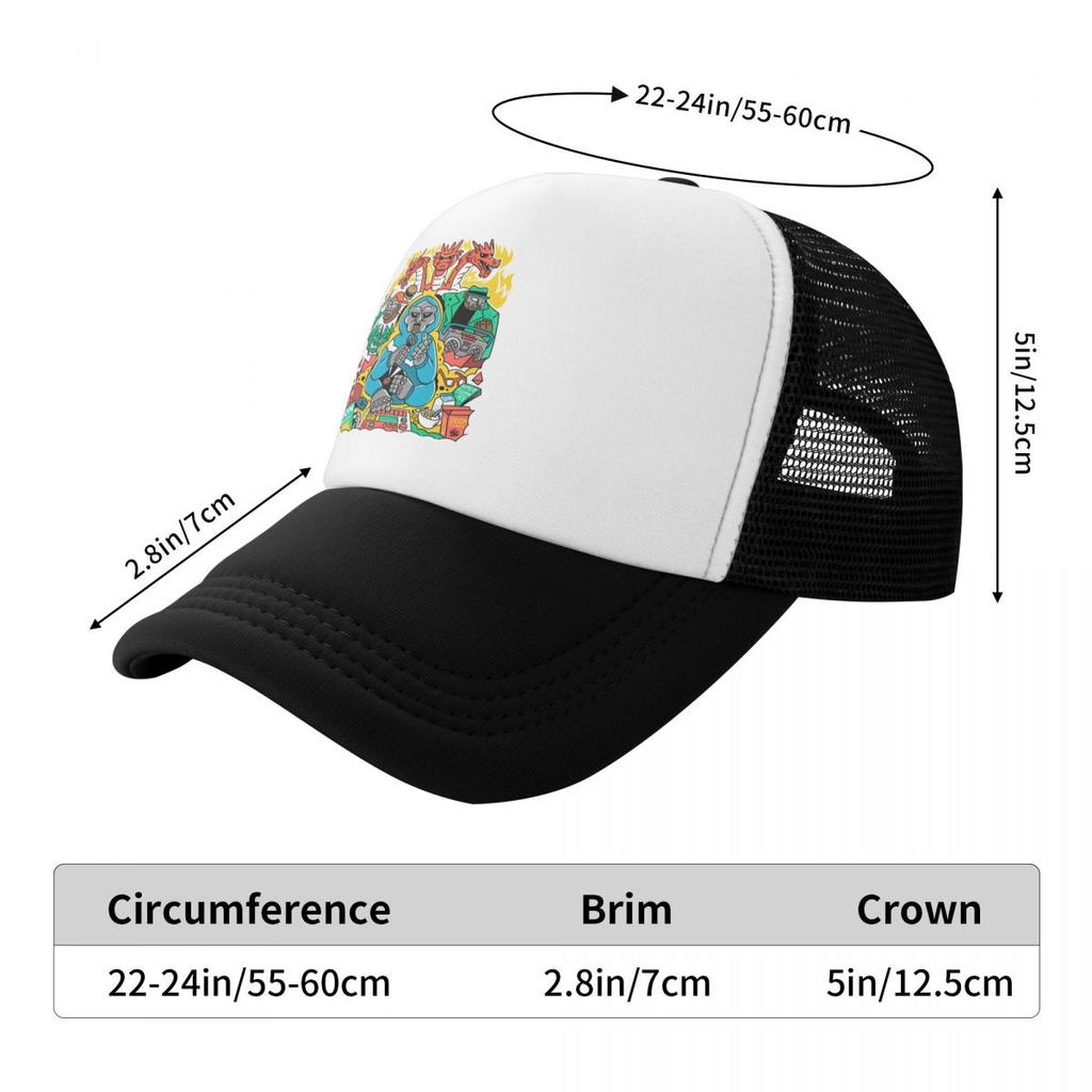 Mf Doom Friends Trucker Hat for Unisex WoUnisex Personalized Adjustable Adult Doom Slayer Game Baseball Cap Outdoor Snapback Caps