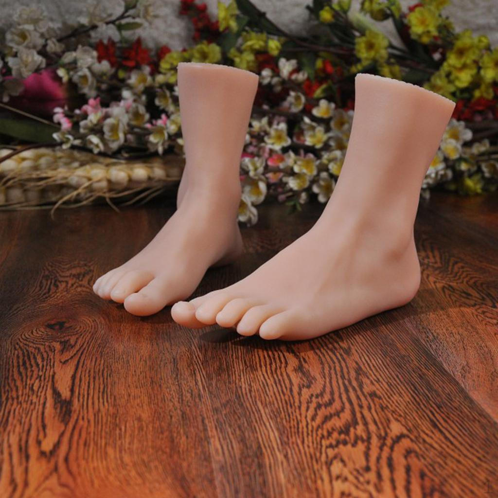 Skin Color Toe Jewelry Foot Display Storage Showcase Stand Model for Your Rings,