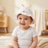 Heart Print Infant Bucket Hat Bow Toddle Fisherman Hat Sweet Baby Sun Hat  Girls