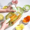 Multi-function Mandoline Slicer for Kitchen, Handheld Vegetable Fruit Slicer Cutter with Container, Julienne Grater and Chopper