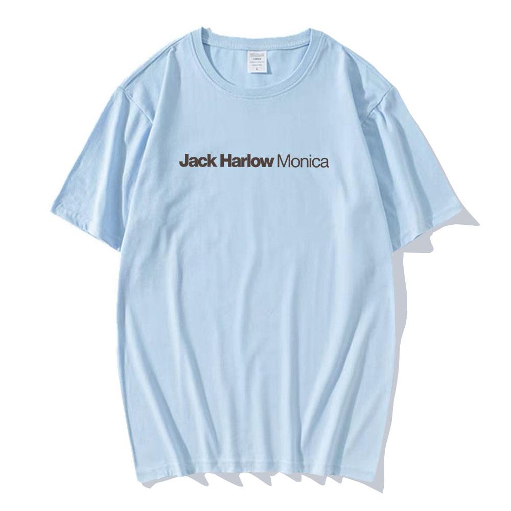 Jack Harlow Monica T-shirt Album Design Graphic Print Tees Short Sleeve 100Cotton Male/Female Tshirts Streetwear Soft Casual Anime T-shirt Summer Tops