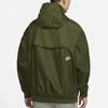 Nike Embroidered Logo Sportswear Woven Hooded Jacket Men Outerwear Olive-Green DM7924-326