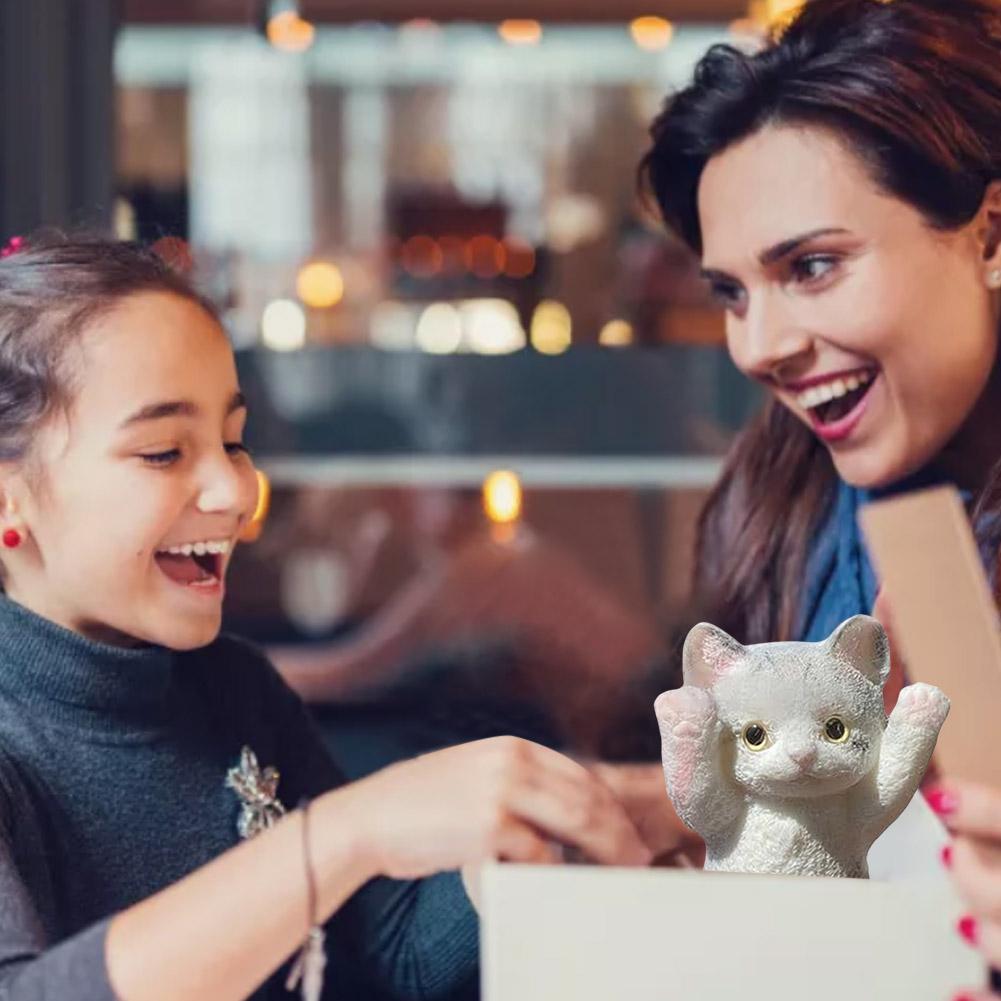 Cat Squeeze Toy Big Cat Pinch Toys Soft TPR Realistic Cat Toy Super Cute Stress Relieving Toy Doll for Kids Teens Adults