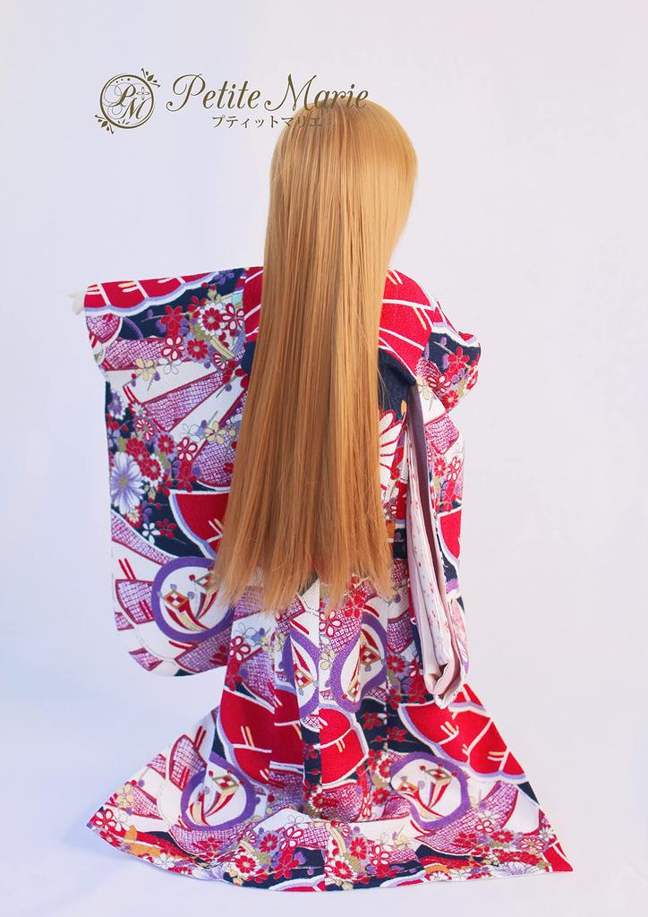 [Petite Marie] 13 MDD DDP Compatible Formal Kimono 9-Piece Set (Uchikake, Kimono, Undergarment, Obi, Obiage, Obijime, 2 Koshihimo, Fur Trim, Tabi)