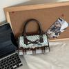 Casual Versatile Sweet Bowknot Fabric Women's Shoulder Bags Elegant Lace Ladies Handbag Fashi Polka Dot Female Underarm Bags