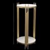 Minimalist Gold & White Marble Plant Stand
