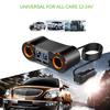 Car Cigarette Lighter Socket Splitter Power Adapter Outlet with Independent Switch Dual USB Charger