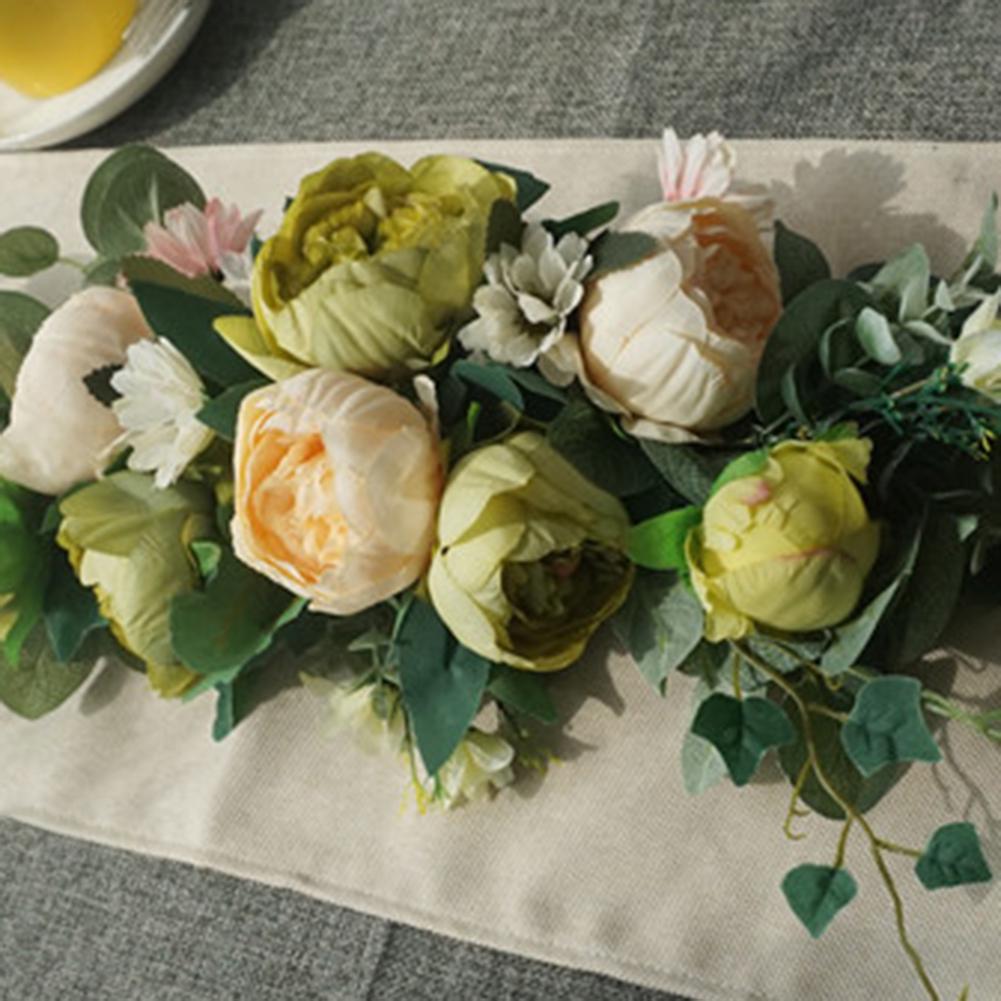 Artificial Wreath Door Threshold Flower DIY Wedding Home Living Room Party Pendant Wall Decor Christmas Garland Gift Rose Peony