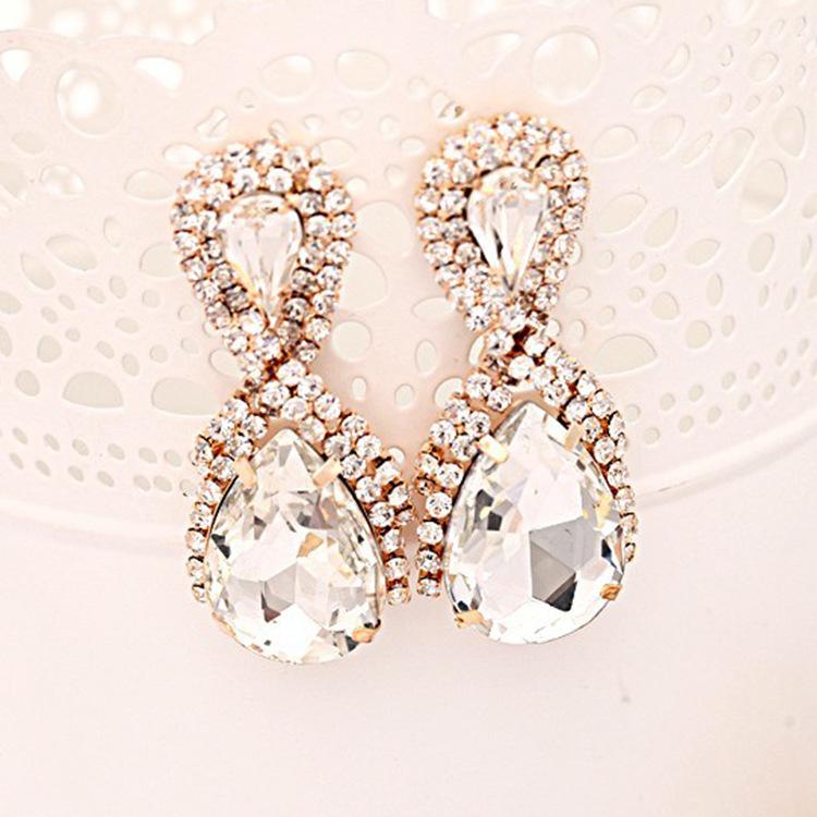 Korean Style Earrings 8-Word Autumn New Small Jewelry Ladies Stage Performance Earring Accessories E017