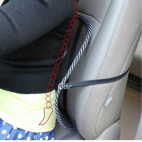 Letní sedák z ledového hedvábí s bederní opěrkou - Prodyšný, chladivý jednodílný pro auto