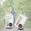 Multifunctional Handheld Mountain Climbing Thermometer Mini Compass Keyring Clip Keychain for Outdoor Hiking Camping