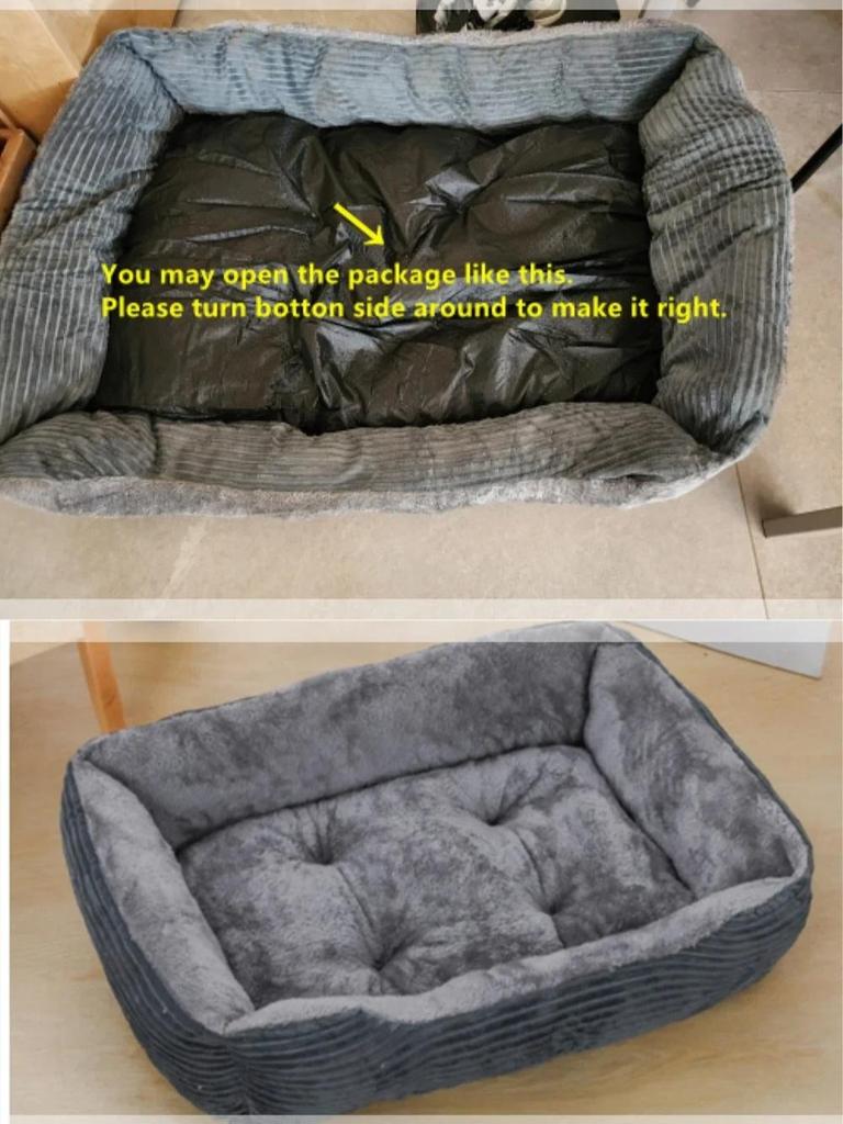 Rectangle Dog Bed Sleeping Bag Kennel Cat Puppy Sofa Bed Pet House Winter Warm Beds Cushion