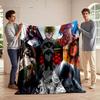 "Anime Characters Collage with Intense Expressions, Flannel Blanket for Bedroom, Living Room, Sofa, and Nap Sofas"