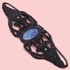 Macrame Bracelet Natural Lapis Handmade Beads Lazuli Gemstone Adjustable