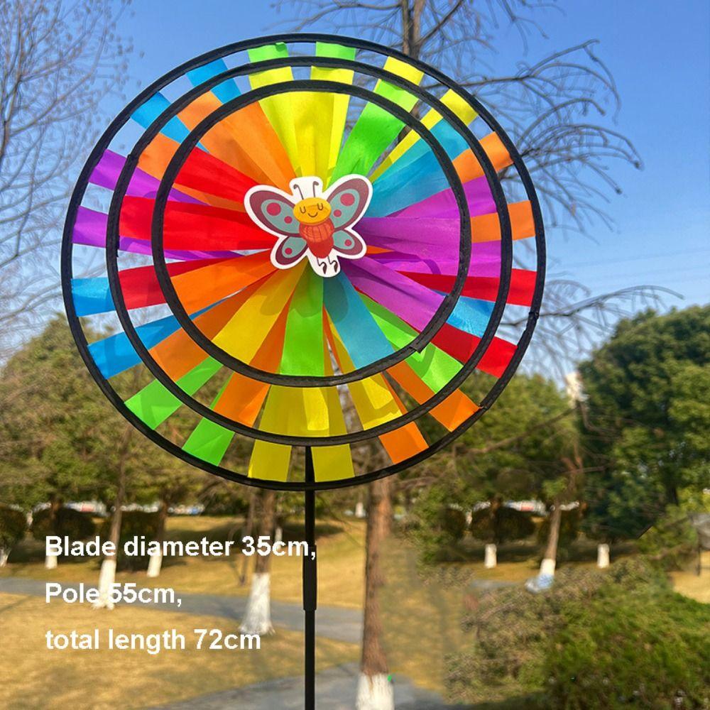 Multistyles Sunflower Windmill Stake Standing Lawn Flower Pinwheel  Outdoor Party Picnic Decor