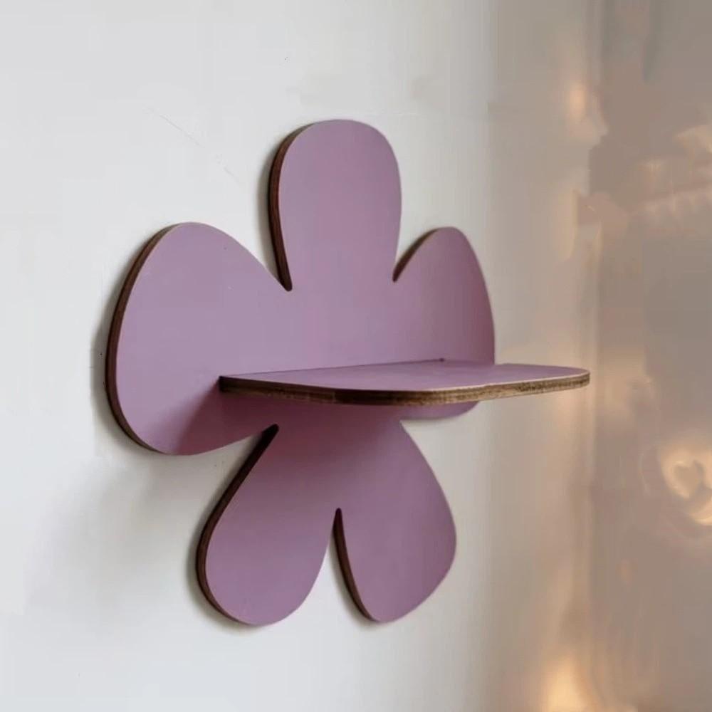 Wall-Mounted Flower Floating Wall Shelf Wooden Wall Hanging Shelf Modern Plant Shelf  Office