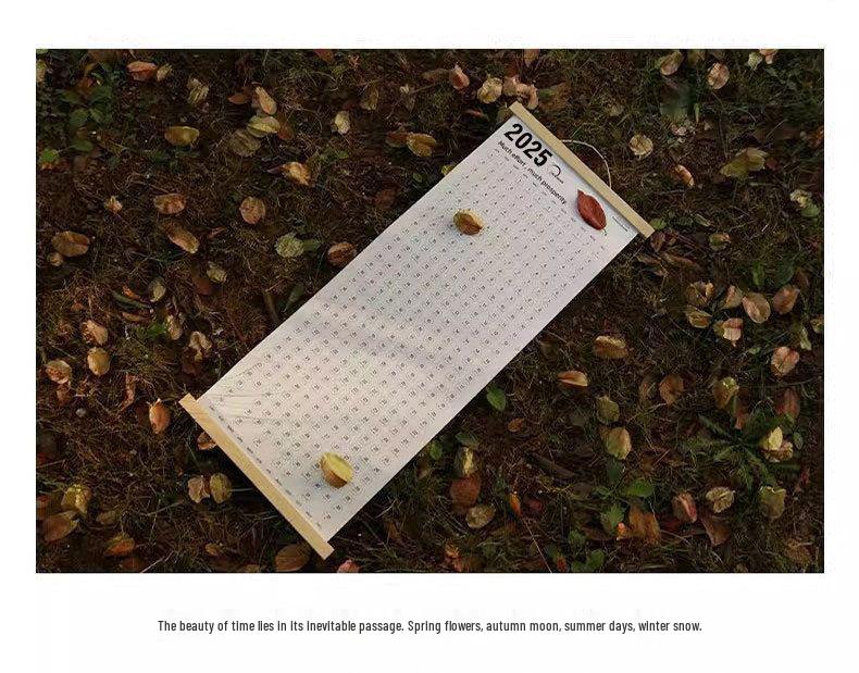 2025 Wooden Wall Calendar: Creative Single Sheet Hanging Planner