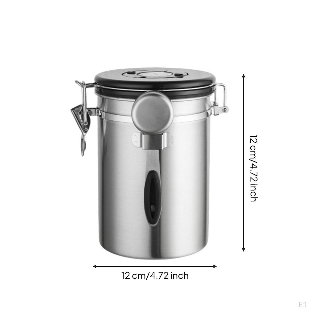 Coffee Bean Container with Valve Long-Lasting Canister Scoop Handy