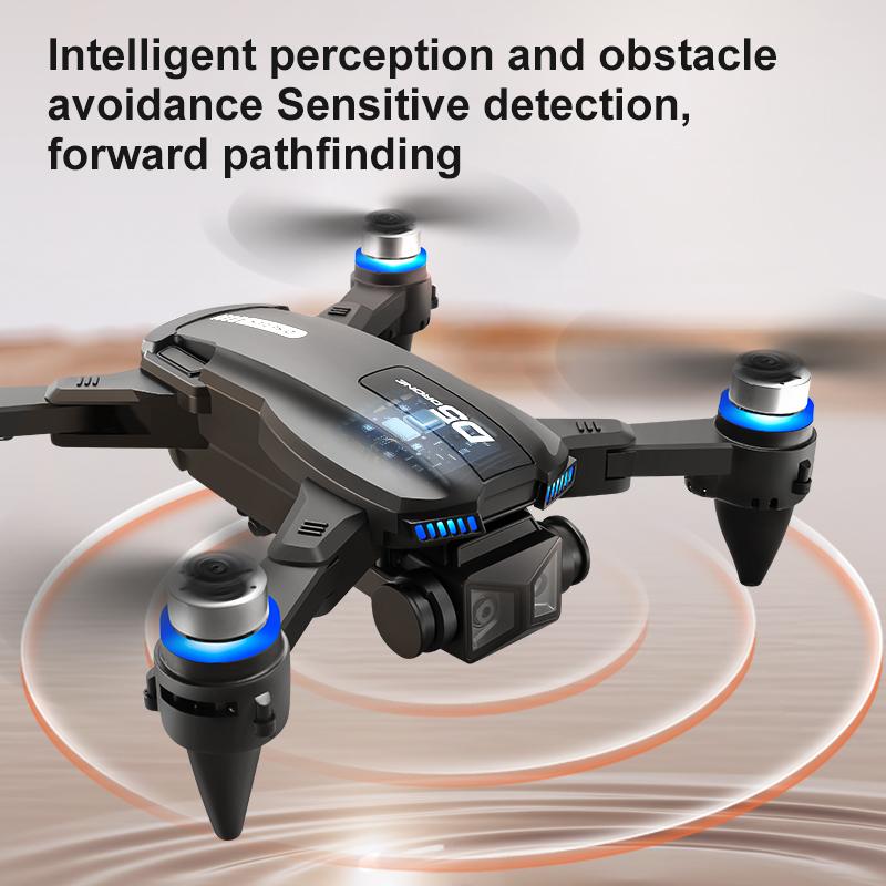 Novo Drone D5 8K Profissional HD 360° Câmeras Duplas 5G WIFI Motores Sem Escovas Desvio de Obstáculos FPV Quadcopter Dobrável Brinquedos para Meninos