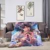 Love and Deepspace Rafayel Submerged Eclipse Merling Oath warm soft plush blanket for sofa living room bedroom travel Flannel