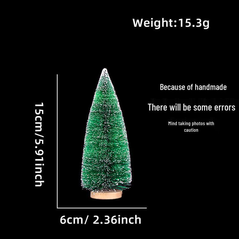 

Міні-сизалева різдвяна ялинка, вкрита штучним снігом: Штучний білий кедр різних розмірів для прикраси мікроландшафту No Packaging