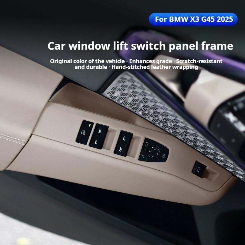 Silicone lift panel and ABS side panel For BMW X3 G45 2025 Car window lift panel new  glass button frame car decoration products