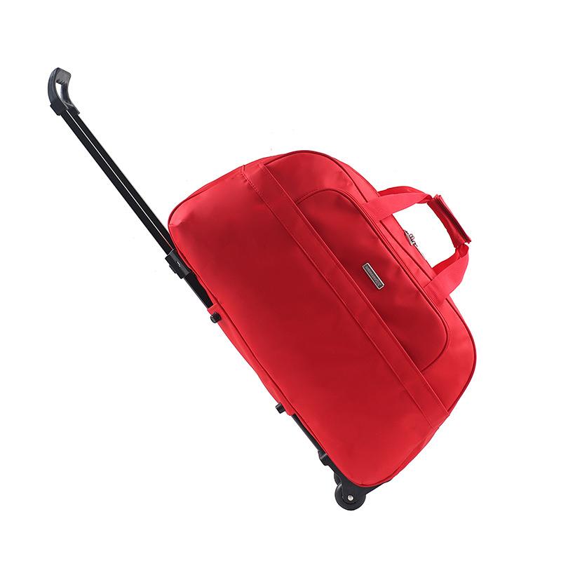 

SCIONE Ручная Портативная Складная Дорожная Сумка Большой Вместимости Водонепроницаемая Легкая Сумка Многокарманное Хранение Однотонная Унисекс Спортивная Сумка-Тележка L красный