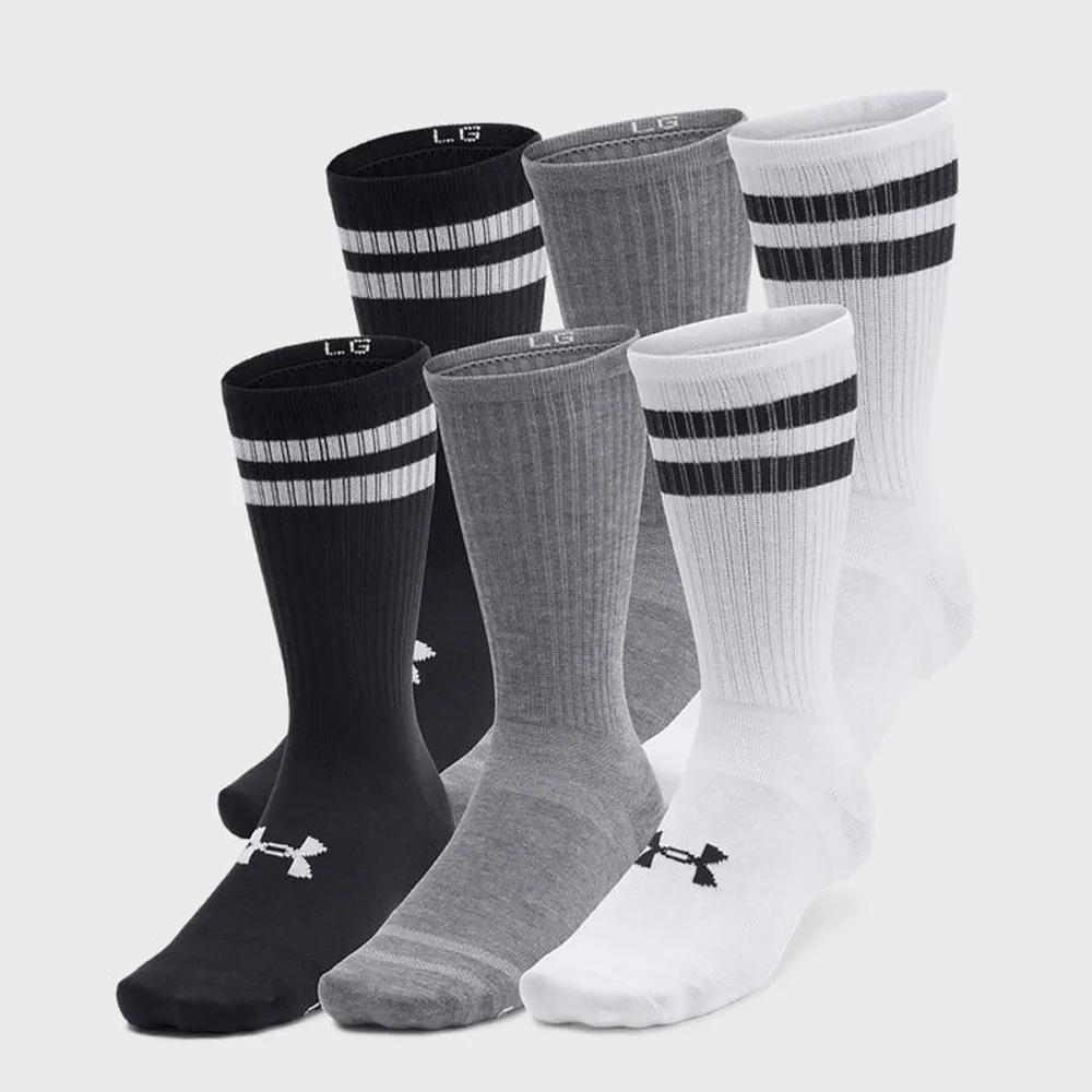 Under Armour Unisex Essential Crew Socks 6 Pairs 1387058-101 2725436 L