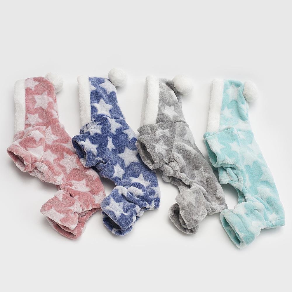 Stern Vierbeiniger Fleece Pyjama für Hunde - Gemütliche Haustierkleidung für Herbst und Winter