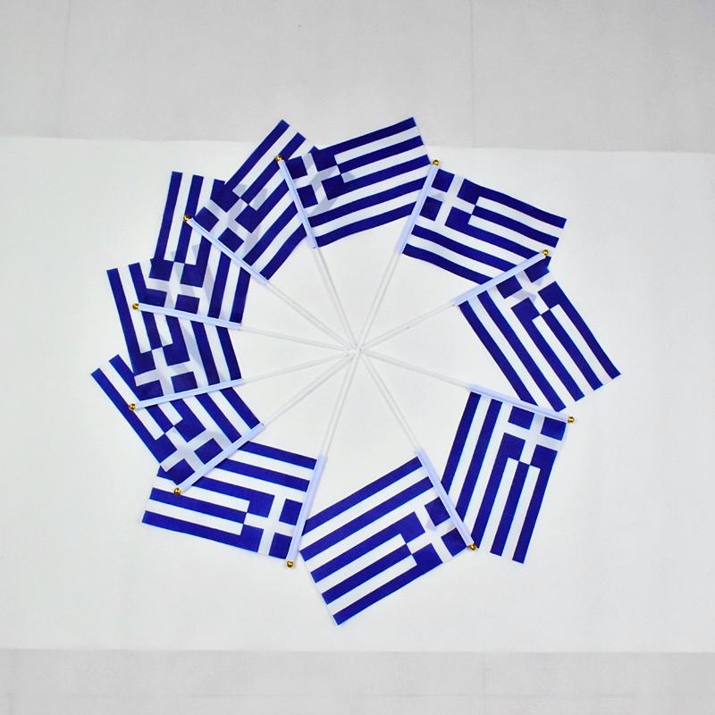Greece 10pieces of 14*21 Cm Hand-waving Flags
