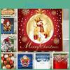 Shower Christmas Curtain With Hook Xmas Bathroom Decoration Santa Snowman Claus