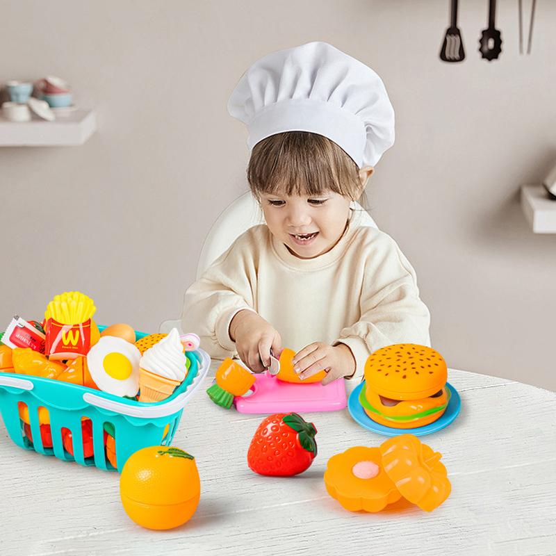 New 17/25/35/68PCS Simulation Children's Kitchen Food Cutting Toy Set Food Cutting Fruit and Vegetable Toys Children's Gifts