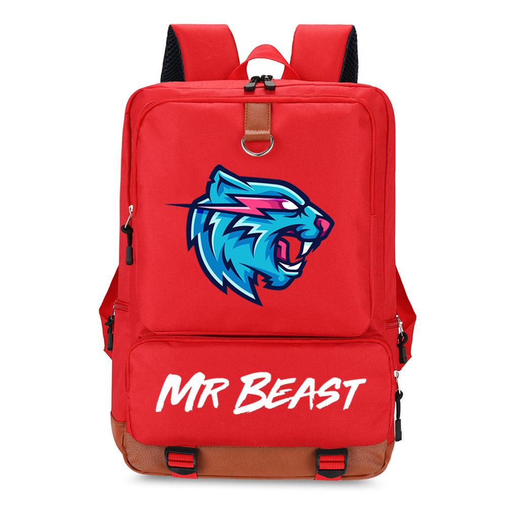 Mr. Beast Oxford Cloth Backpack Computer Bag Junior High School Students Personality Large Capacity Schoolbag