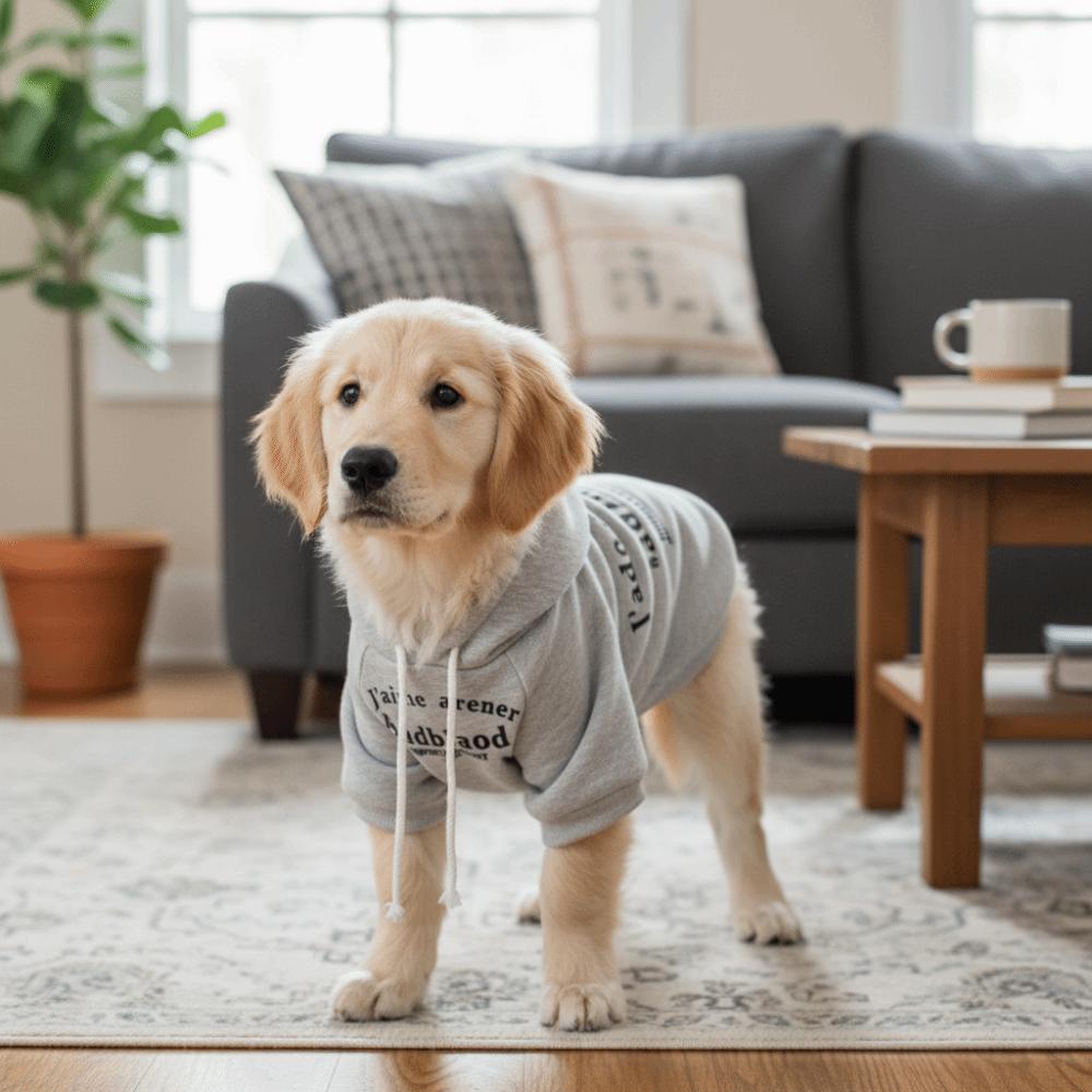 Cozy Letter Print Dog Sleeveless Hoodie Breathable Warm Pet Vest Jacket Soft with Drawstring Pet Jumpsuit Outdoor Activities