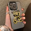 Personalized Graffiti Teddy Bear Phone For iPhone 16 15 14 13 12 11 Pro Max Shockproof Hard Matte Back Cover Case Funda