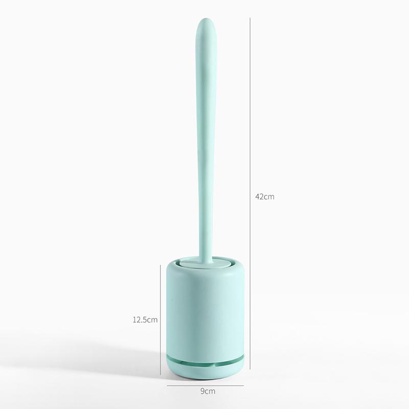 Silicone Toilet Brush Wall Mounted Breathable Holder Soft Bristle Odor Free Bathroom Toilet Cleaning Supply