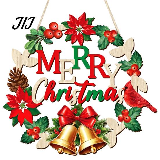 Christmas Gift For Friends Wooden Hanging Pendant, Festive Ornaments with Hemp Rope for Tree Fireplace Wall Window Decoration, Santa Claus/Gingerbread