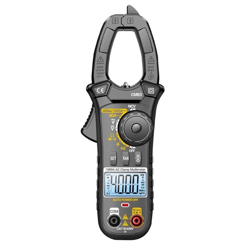 Portable Digital Clamp Multimeter with Large Screen Display High Accuracy Current Clamp Meter 6000A for Professional