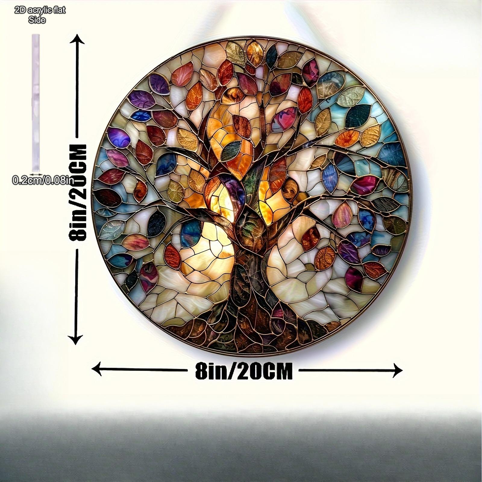 

2D Flat Acrylic Tree Decoration, No Need for Batteries/electricity, Unique Indoor/outdoor Decoration, Multi-purpose Traditional Style, W 20*20CM