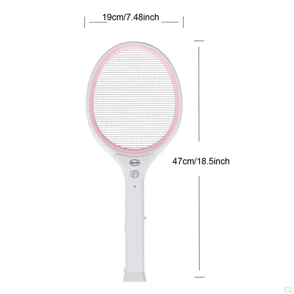 Bug Zapper Mosquito Killer Lamp Comfortable Grip Electric Fly Swatter Racket