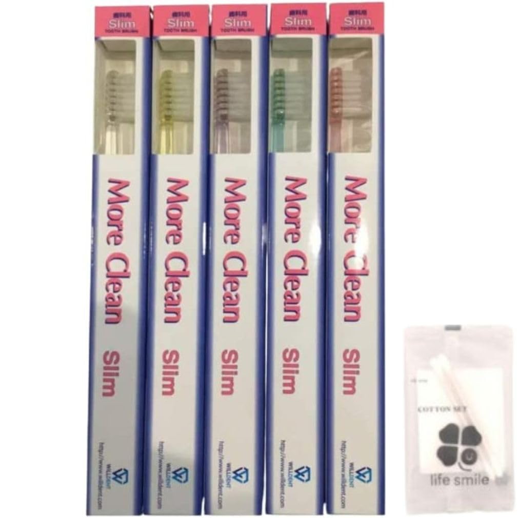 

Зубная щетка Wildent More Clean Slim Dental Exclusive Smile Original Cotton Set [Набор 20] [Life Included]