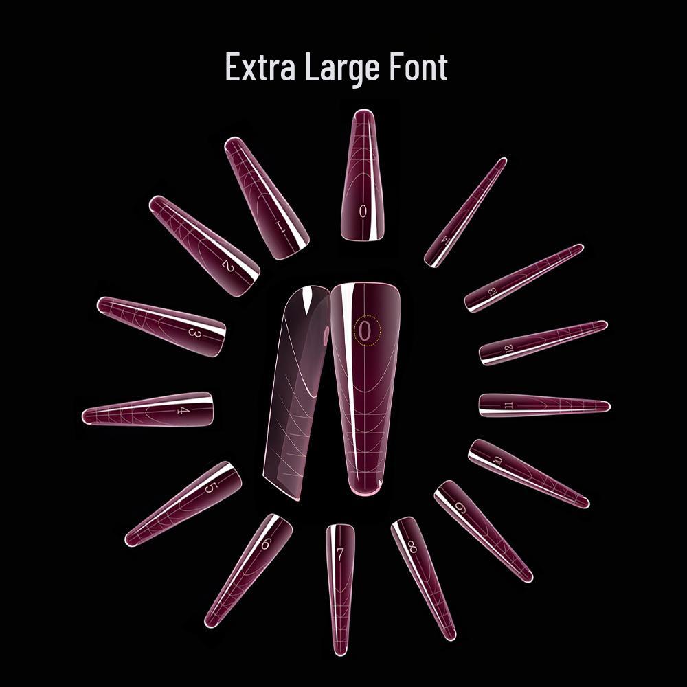 JM-26 Cross-Border Denim French Flat Nail Tips - Boxed Transparent Extension for Nail Salon Manicures