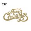 Store Window Holiday Decor Merry Christmas Letter Sign for Tree, Glitter Plastic Hanging Gift Packaging Accessories Ornaments, Sparkling Letters