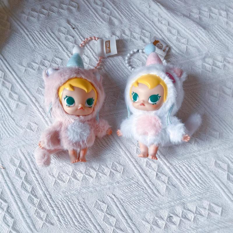 1 Piece Bag Decoration Baby Molly Pocket Friends Series Vinyl Figure Pendant Toys Kawaii Model Plush Keychain Children'S Gift