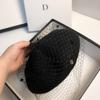 Woolen Beret Retro Mesh Face Covering Octagonal Hat Women'S Outdoor Versatile Painter Hat
