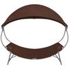 MILLIONTEK Chaise longue avec auvent marron