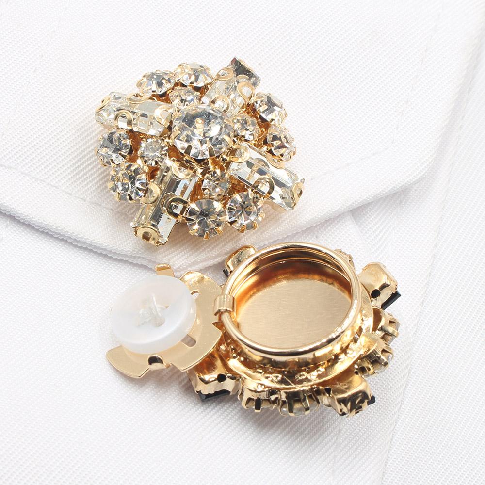 Shiny 1-piece25*30MM Evening Wedding French Shirt Cufflinks Buckle Set Simple Cufflinks Shirt Accessories Decoration